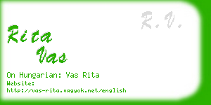 rita vas business card